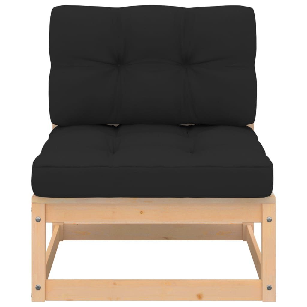 vidaXL Loungesofa 3-tlg. Garten-Lounge-Set mit Kissen Kiefer Massivholz, 1 Teile