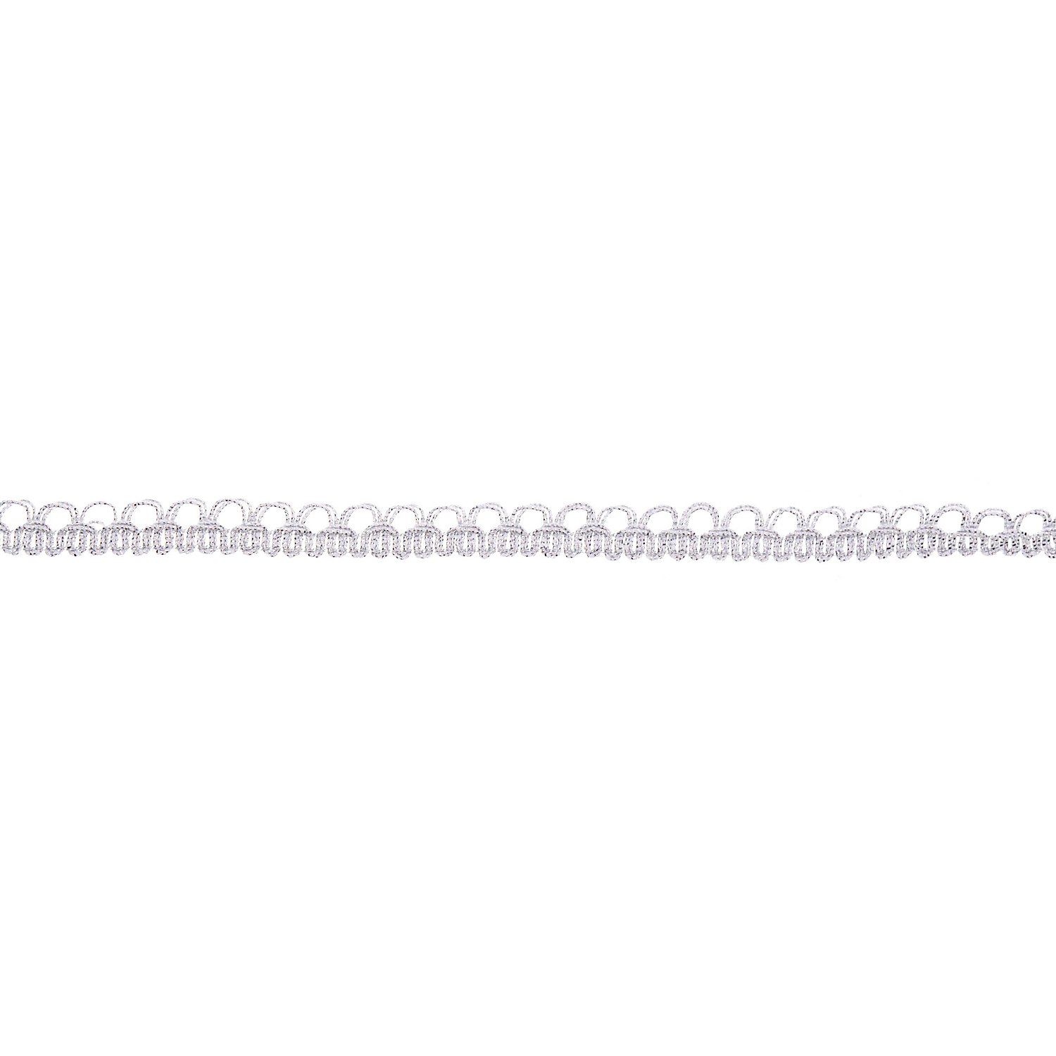 Brokatspitze, silber, 12 mm, 4 m