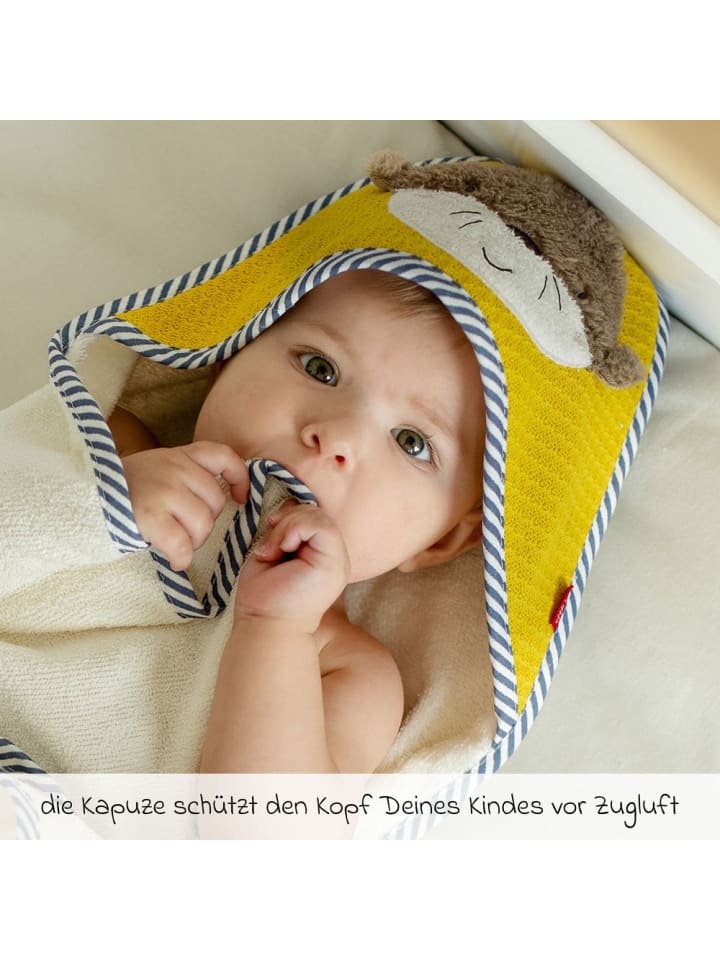 Fehn Kapuzenbadetuch 80 x 80 cm - Otter in bunt,motiv günstig kaufen onesize