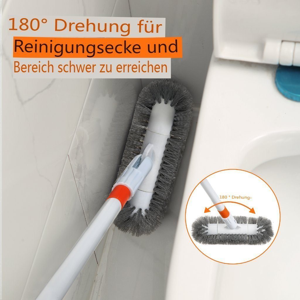 MAEREX Fensterreiniger, Teleskop Reinigungsbürste Bodenwischer 92-144cm,180° drehbar