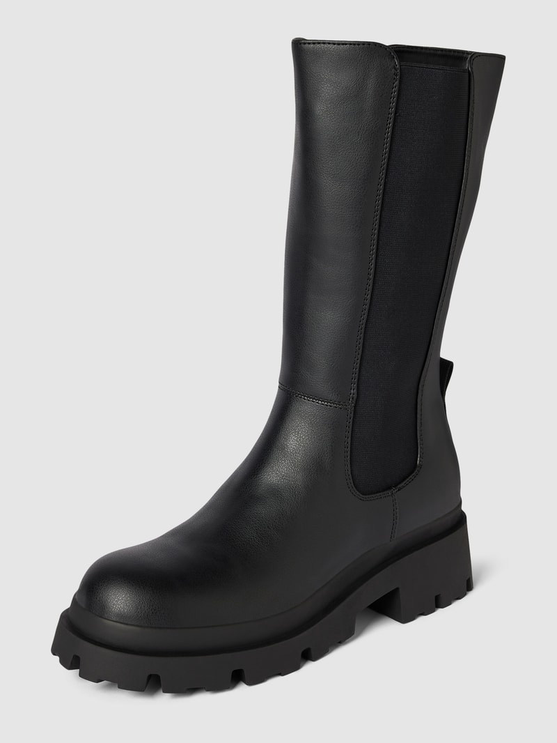 Chelsea Boots mit elastischem Einsatz Modell 'DOJA' in schwarz