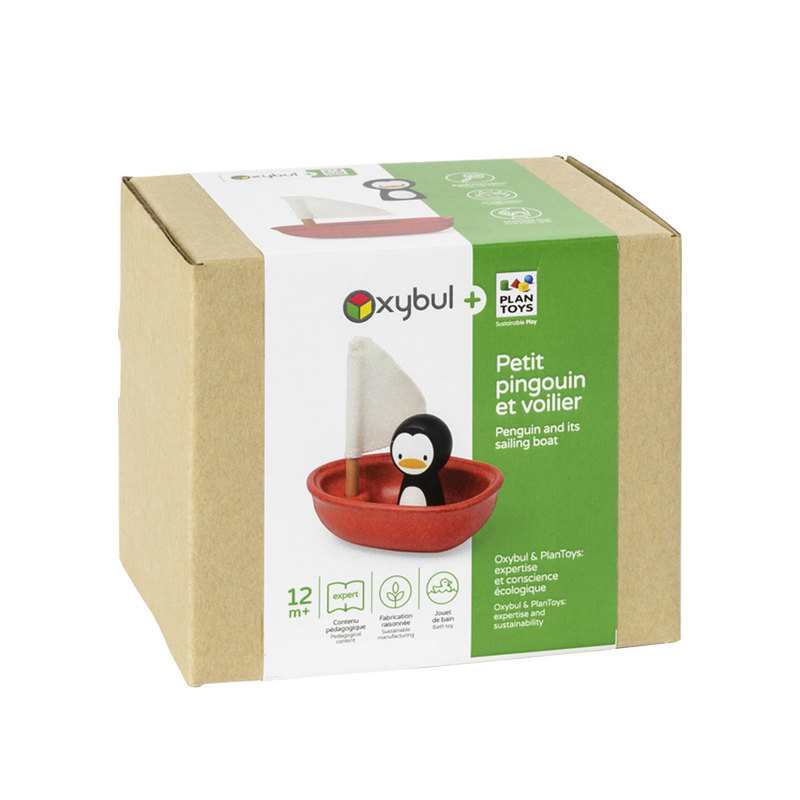 Petit pingouin et voilier en bois Oxybul