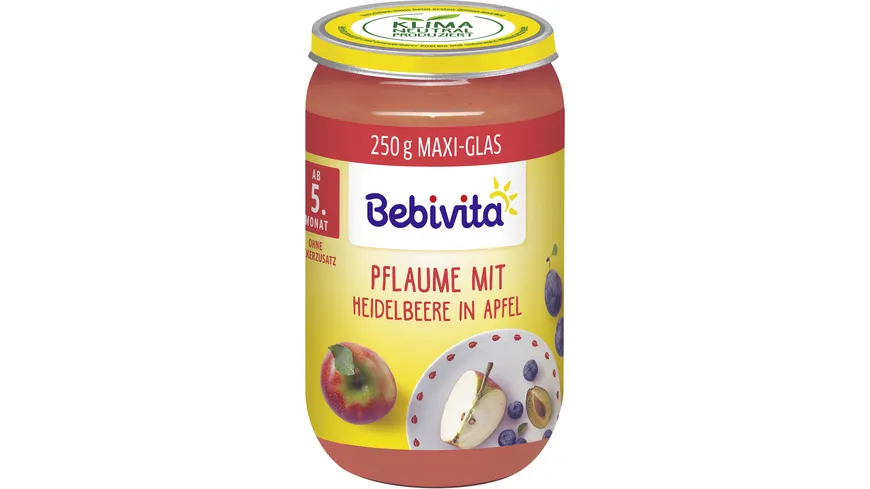 Bebivita Früchte 250g: Pflaume mit Heidelbeere in Apfel 250 g