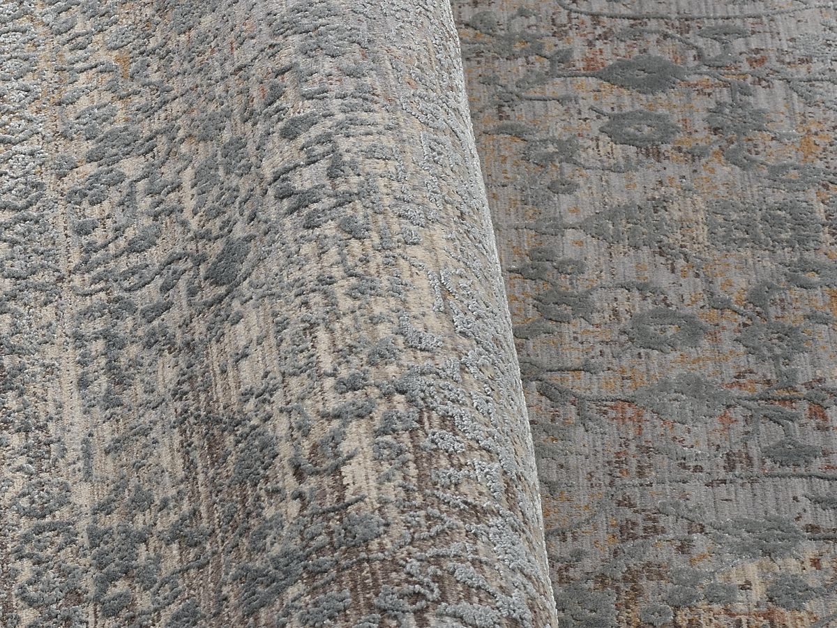 Webteppich Colour Cihan Silber-Grau 80 x 150 cm
