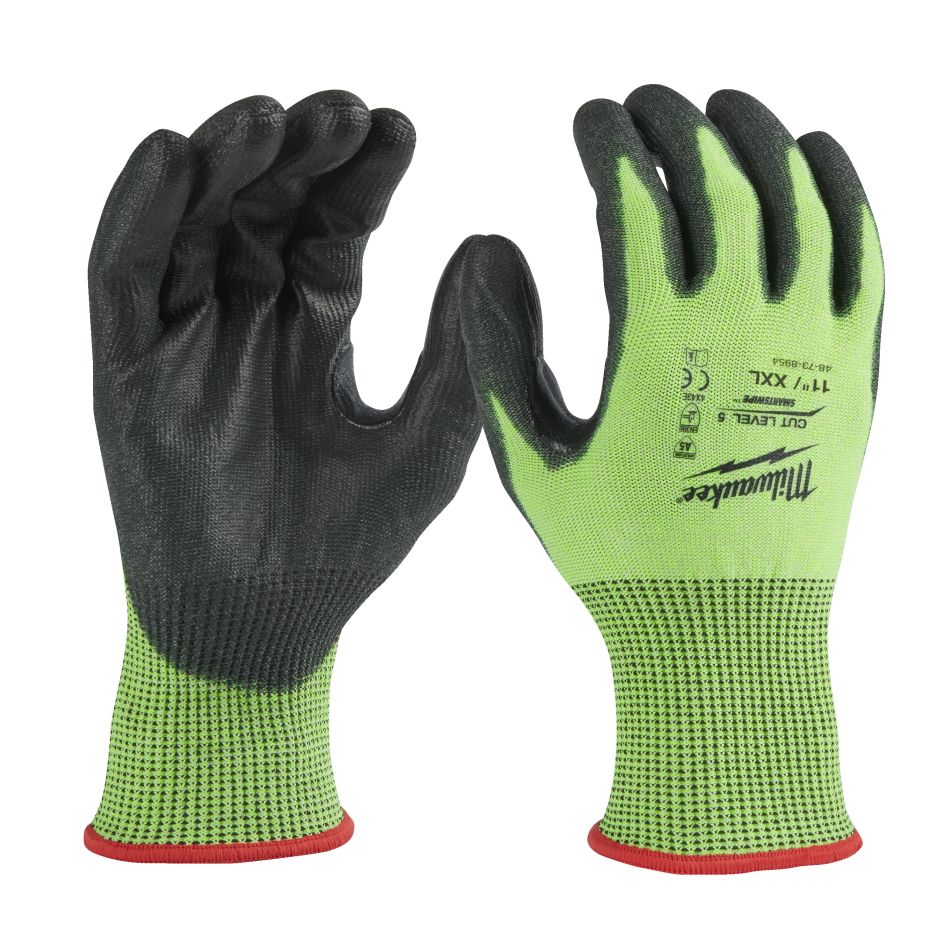 Guantes de trabajo de alta visibilidad Milwaukee Accessories 4932479935, clase de corte 5/E - 11/XXL - 1 par