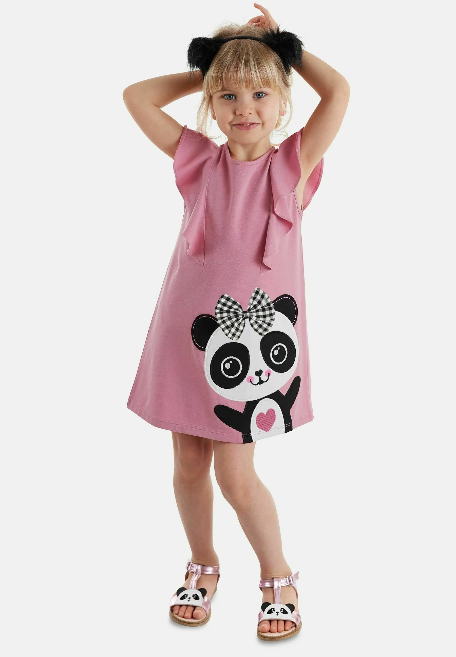 Denokids PANDA FRILLED - Vestido de punto