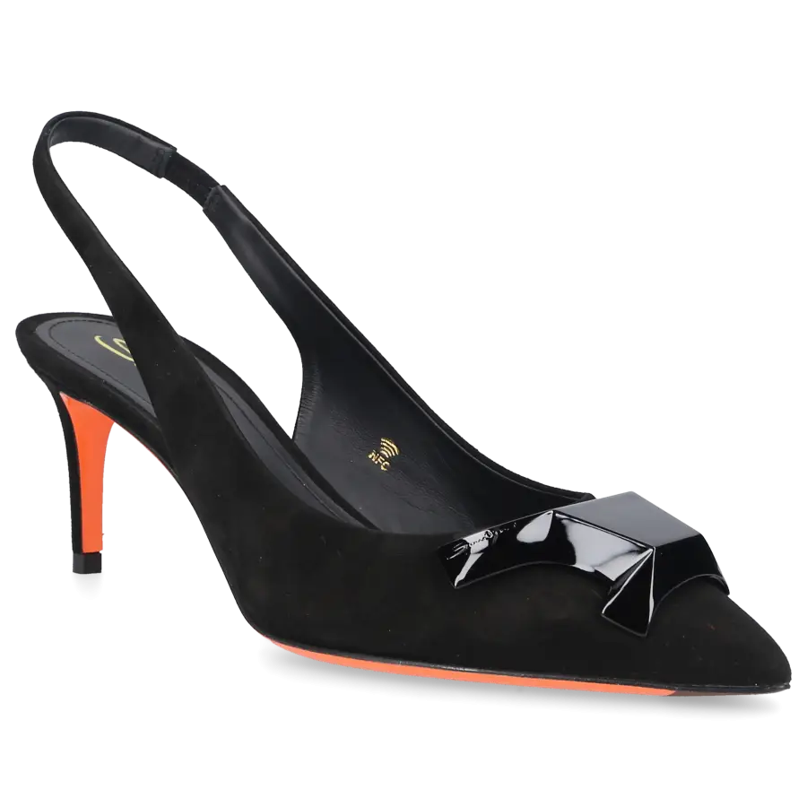 Santoni - Slingpumps SIBILLE Nubukleder - schwarz