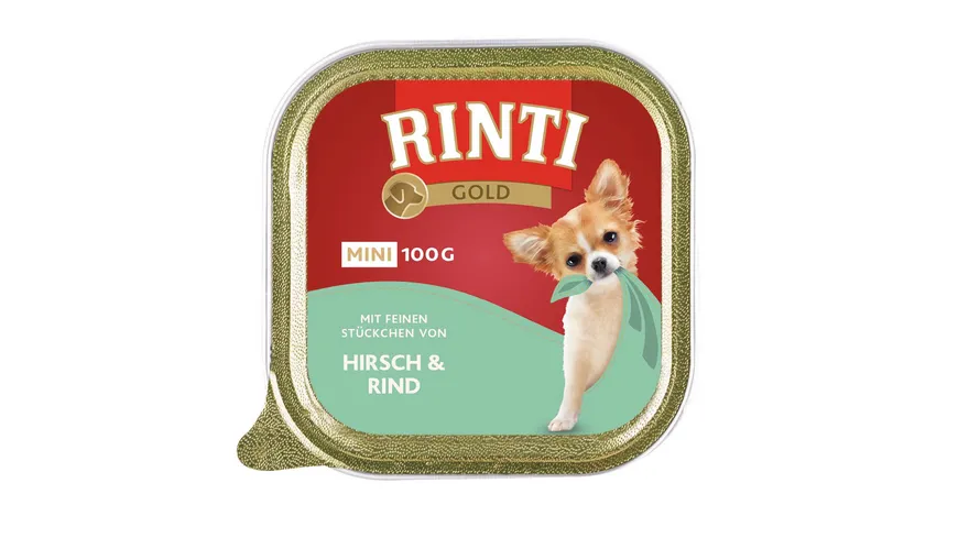 RINTI Hundenassfutter Gold Mini Hirsch & Rind 100 g