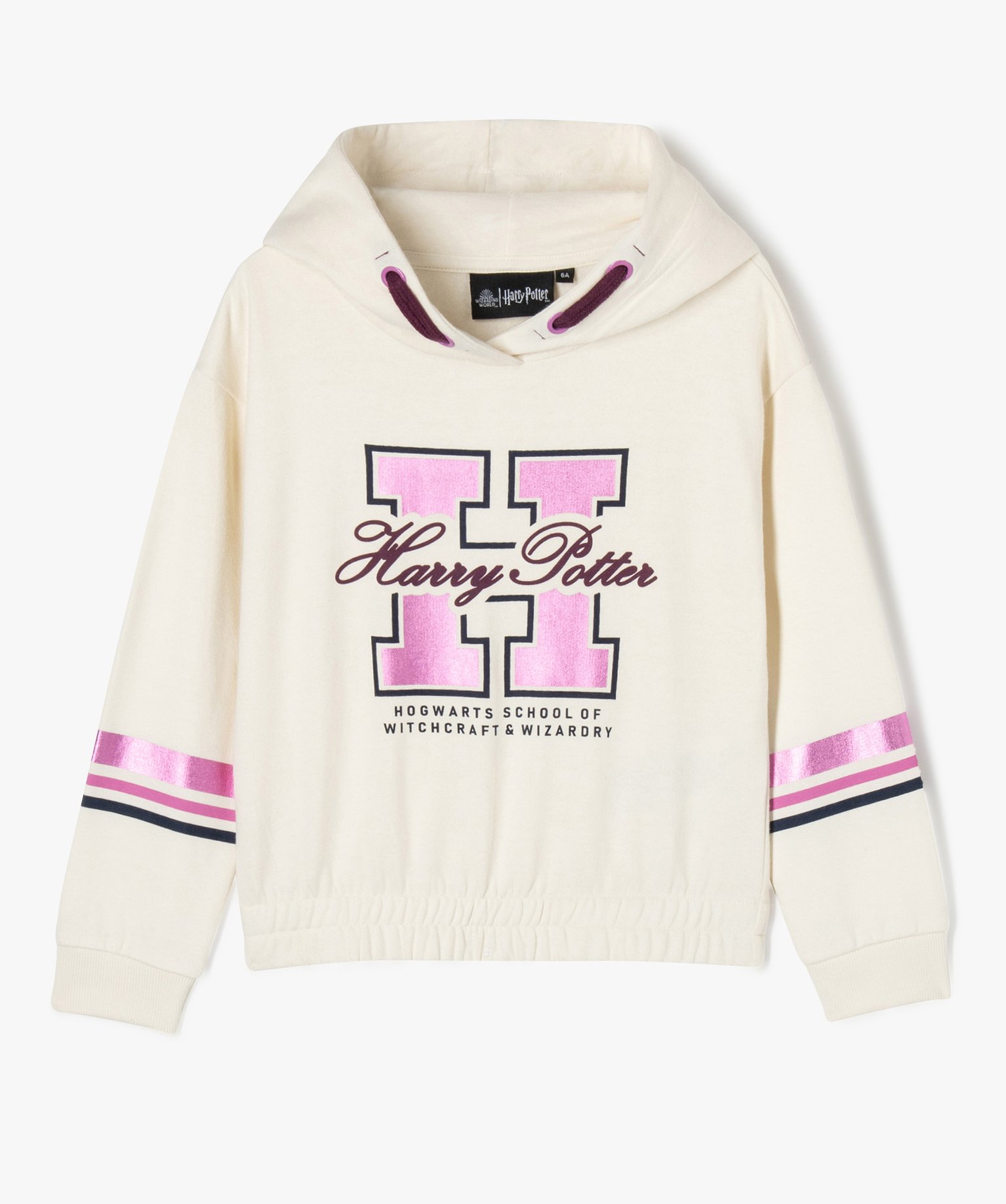 Sweat à capuche fille avec détails pailletés - Harry Potter rose | GEMO