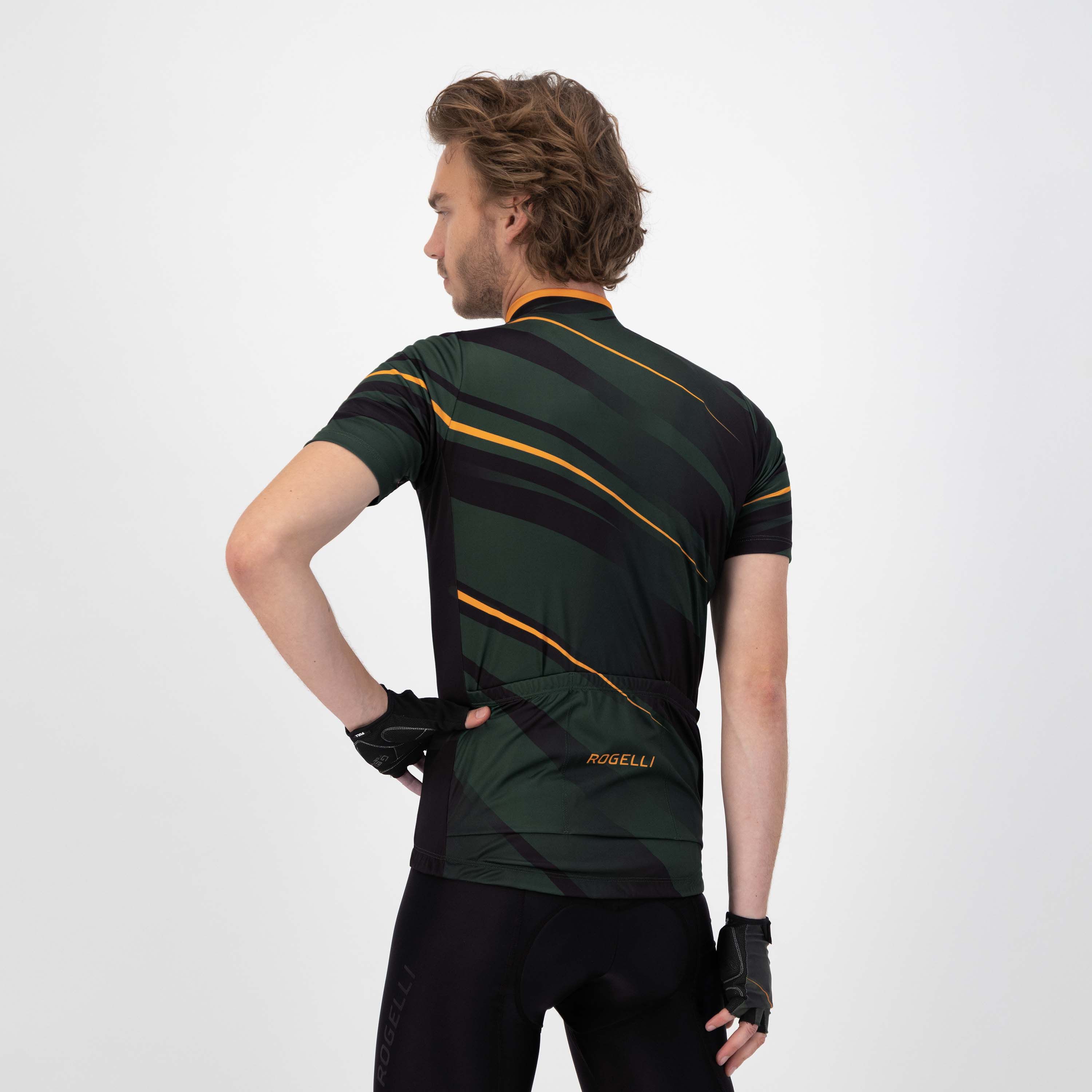 Rogelli Buzz Grün/Orange Herren Radtrikot Kurzarm
