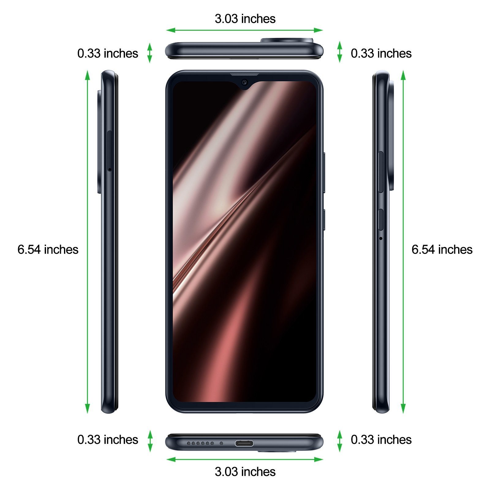 XGODY A53 2G RAM,32G ROM,Android 10.0 Smartphone (16,50 cm/6.52 Zoll, 32 GB Speicherplatz, 13 MP Kamera, Gesichtserkennung, Dual-SIM, Erweiterung Speicher Max. 256GB)