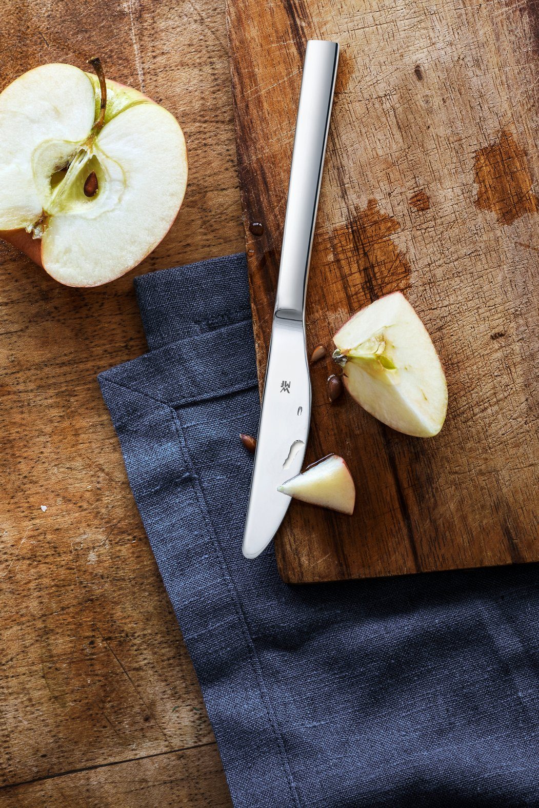 WMF Messer-Set Nuova (6-tlg., Obstmesser Monbloc (Länge 18cm), Cromargan Edelstahl poliert spülmaschinengeeignet