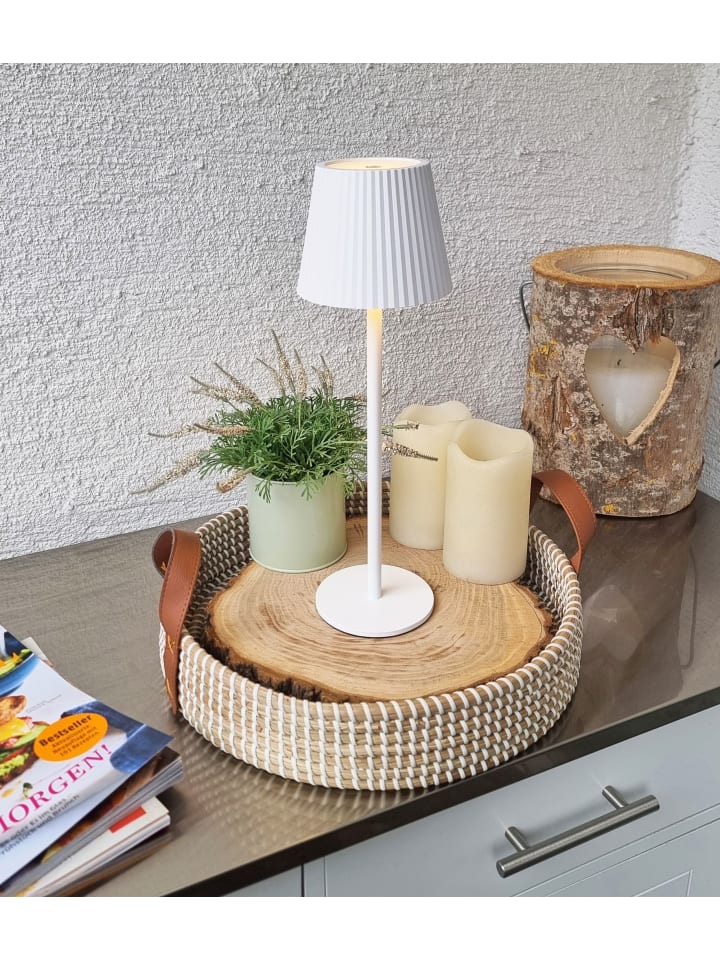 Coen Bakker LED Tischlampe dimmbar Touch Farbwechsler IP44 Innen & Außen 36,5x11cm in Weiß günstig kaufen onesize