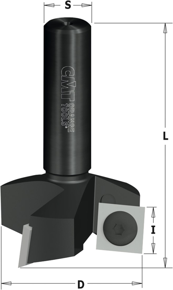 CMT 663.005.11 Glodalica za ravnanje s WPL noževima 38 mm, osovina 12x60 mm