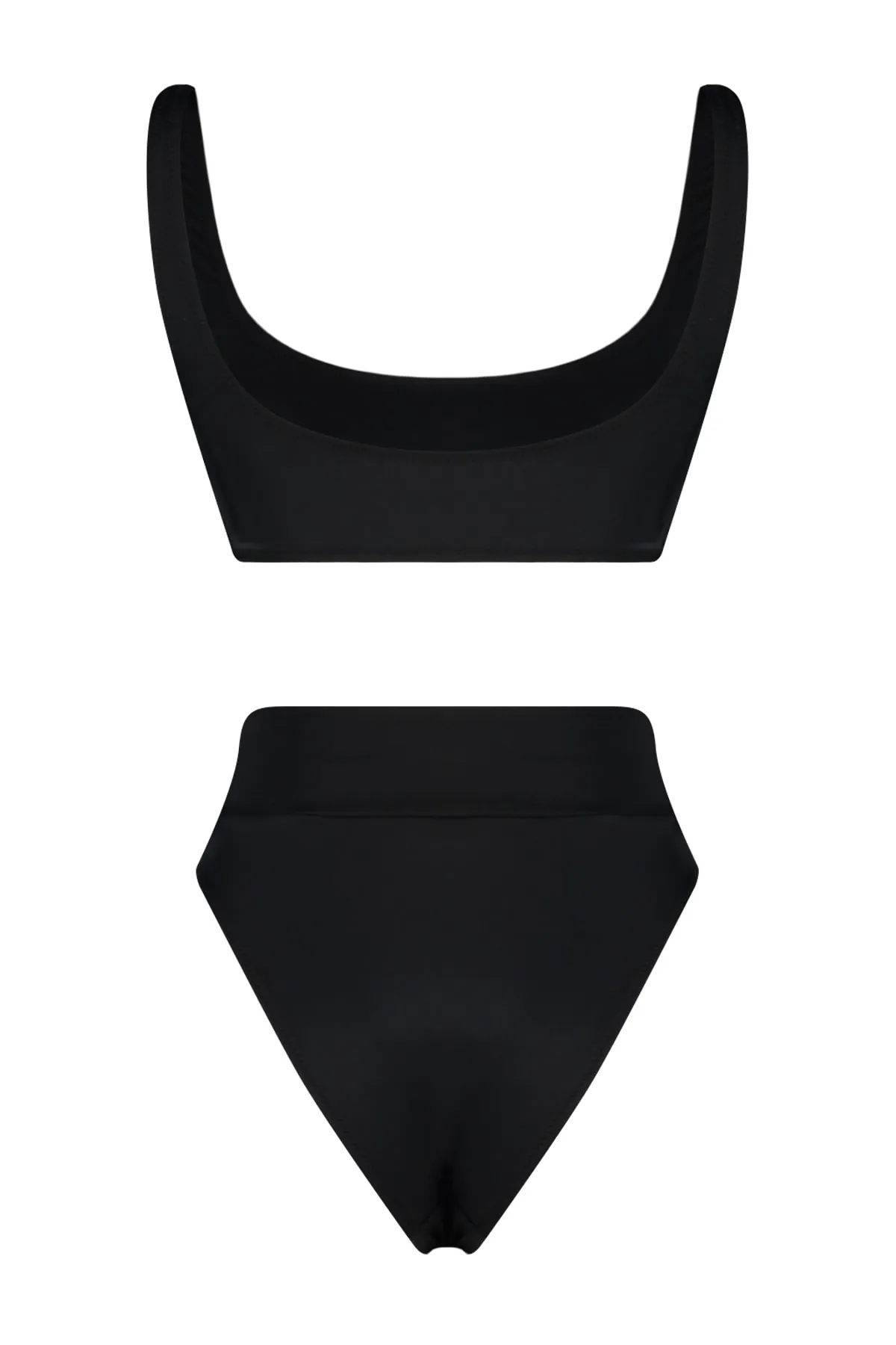 Trendyol Collection  Schwarzes Bralet-Bikiniset mit hoher Taille und hohem Beinausschnitt, reguläres Bikini-Set TBESS22BT0010