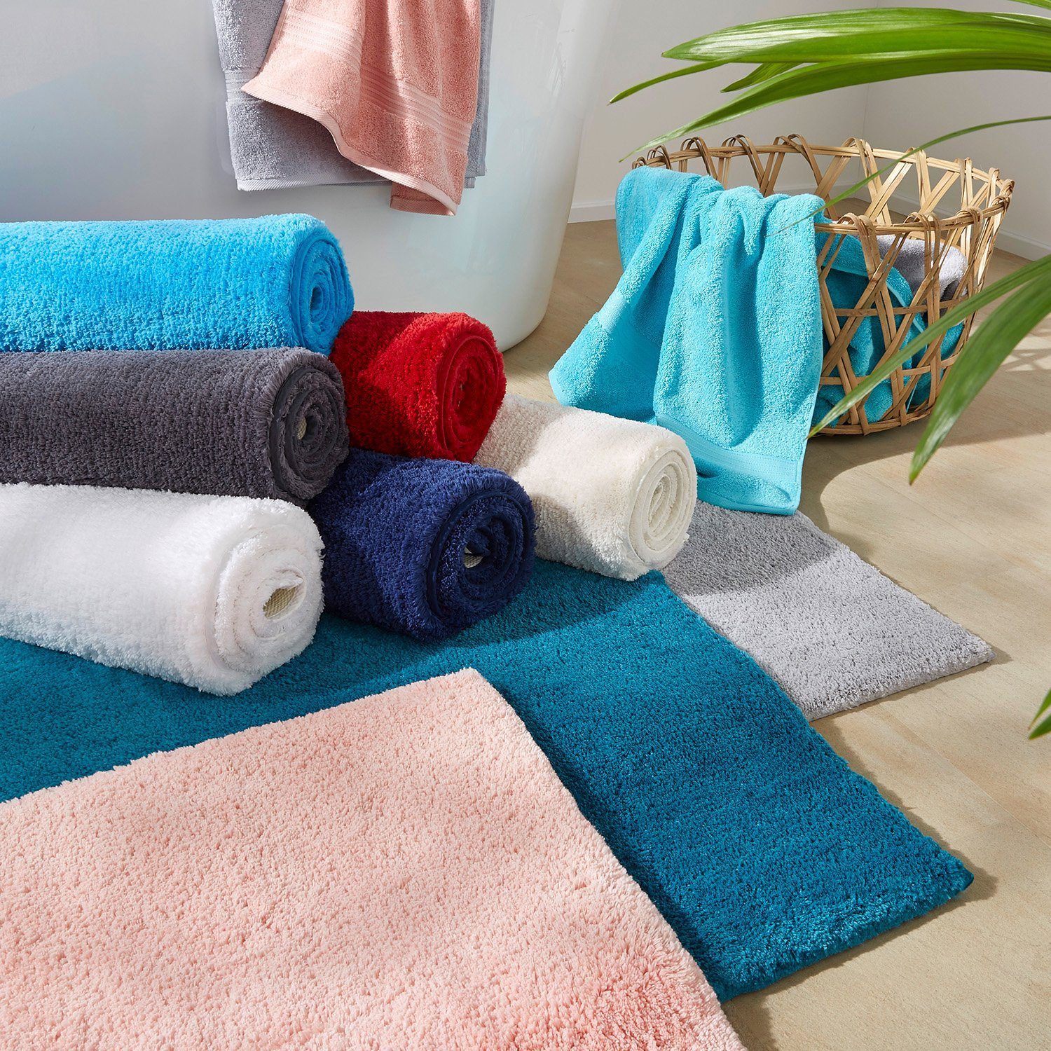 Badematte Badteppich 'Siena' besonders weich und flauschig Dyckhoff, Polyester, Rechteckig 55 x 65 cm, Mit rutschhemder Latexbeschichtung