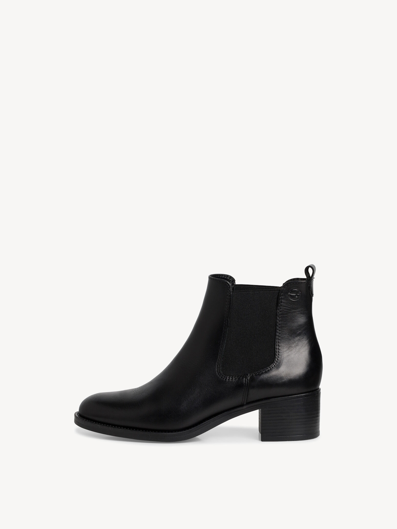 Bottine Chelsea en cuir - noir