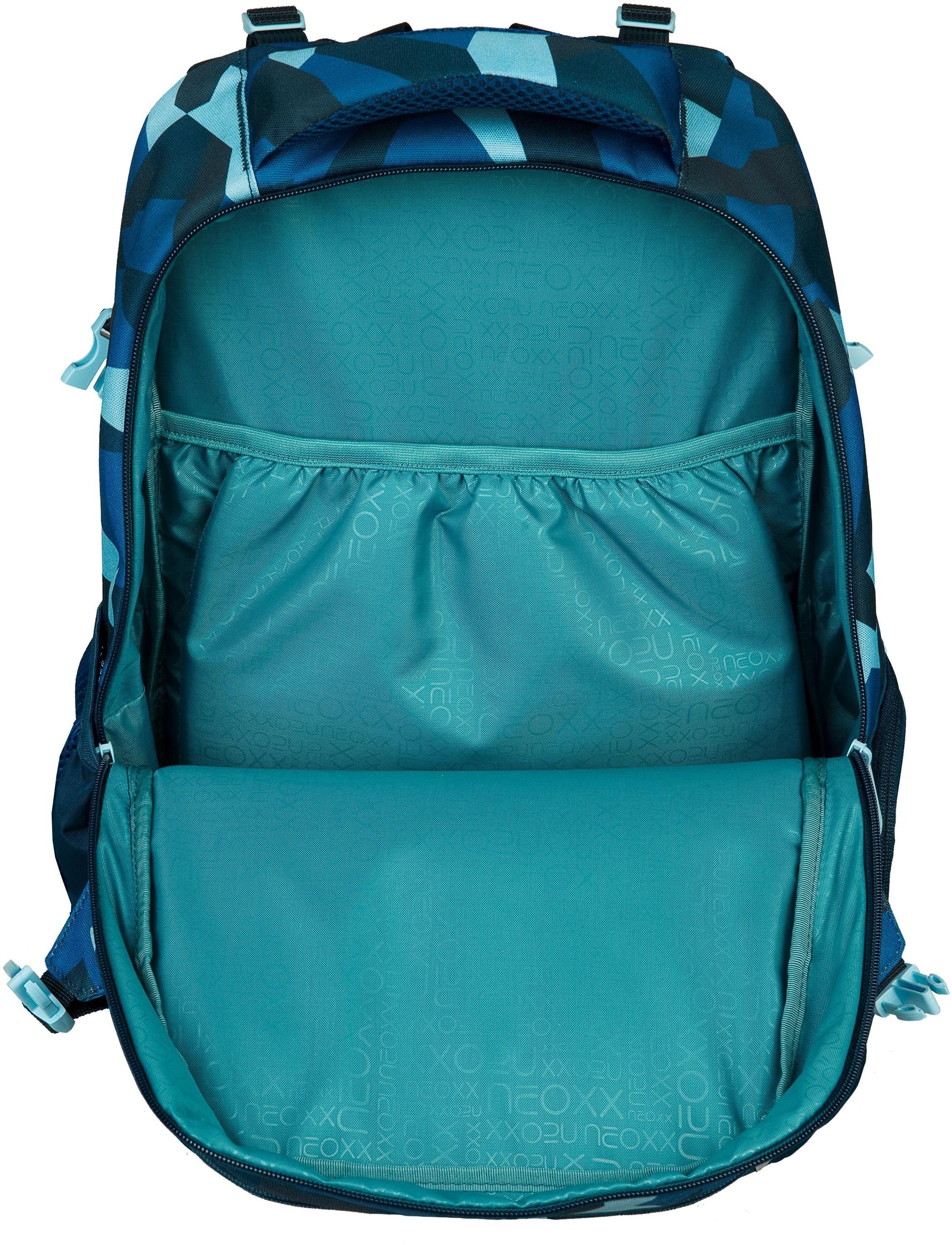 neoxx Schulrucksack Active, Camo Nation, aus recycelten PET-Flaschen