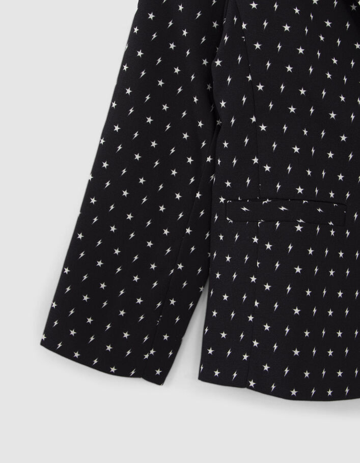 Veste noire imprimé minimaliste fille