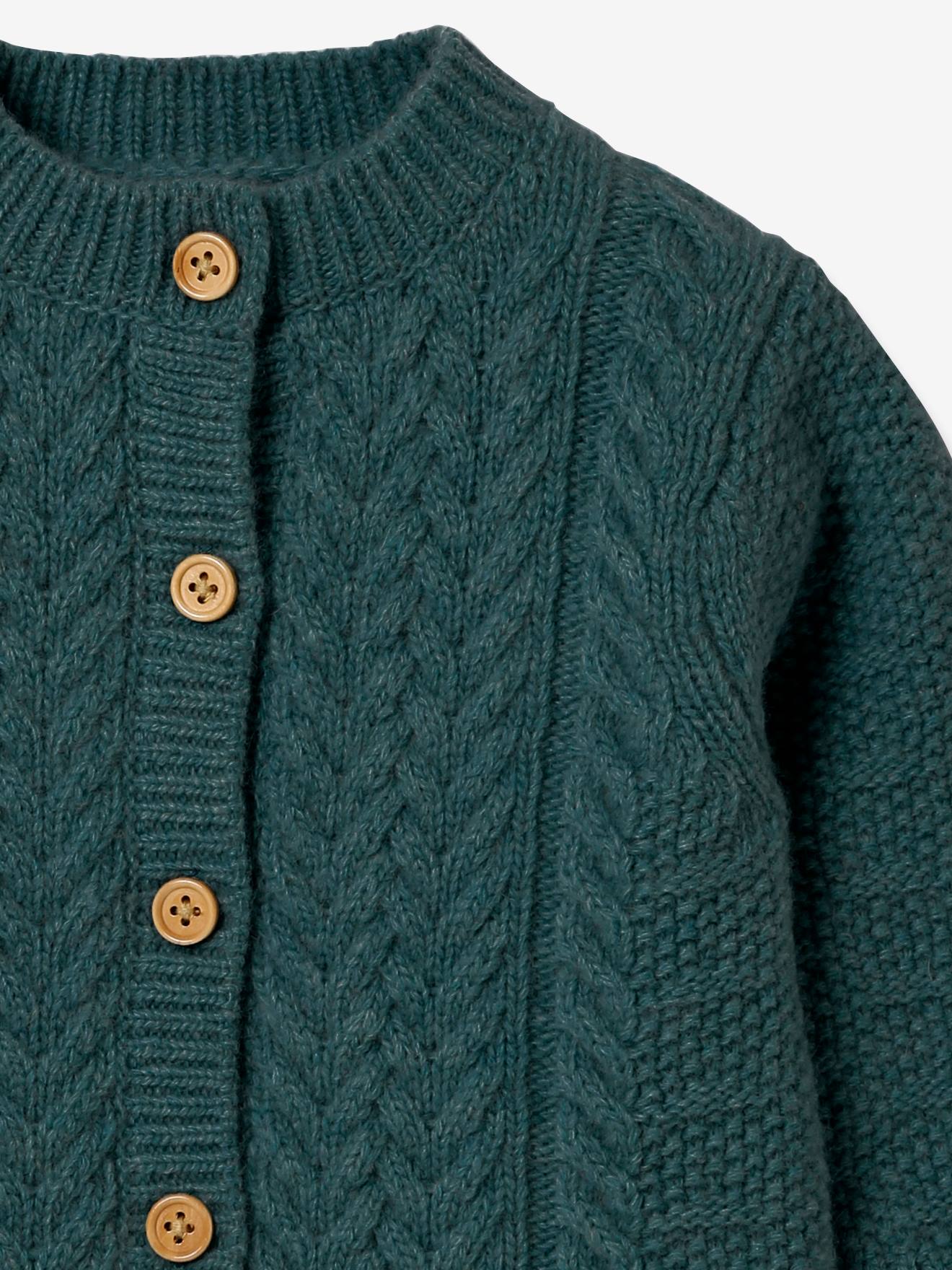 Cyrillus Baby Cardigan CYRILLUS - dunkelgrün