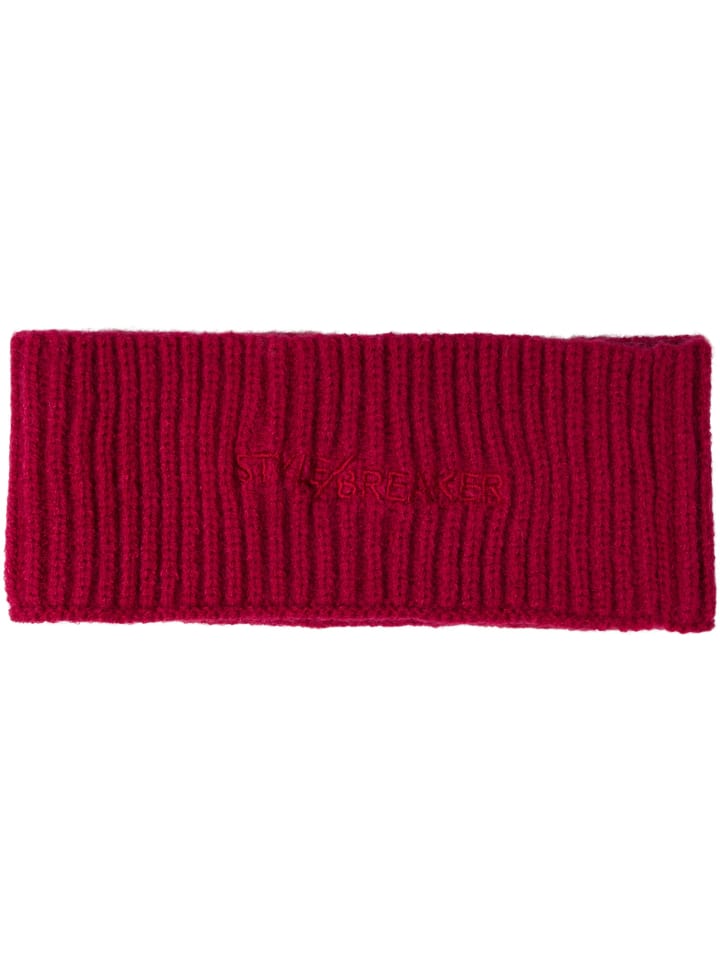 styleBREAKER Strick Stirnband mit Logo in Bordeaux-Rot günstig kaufen onesize