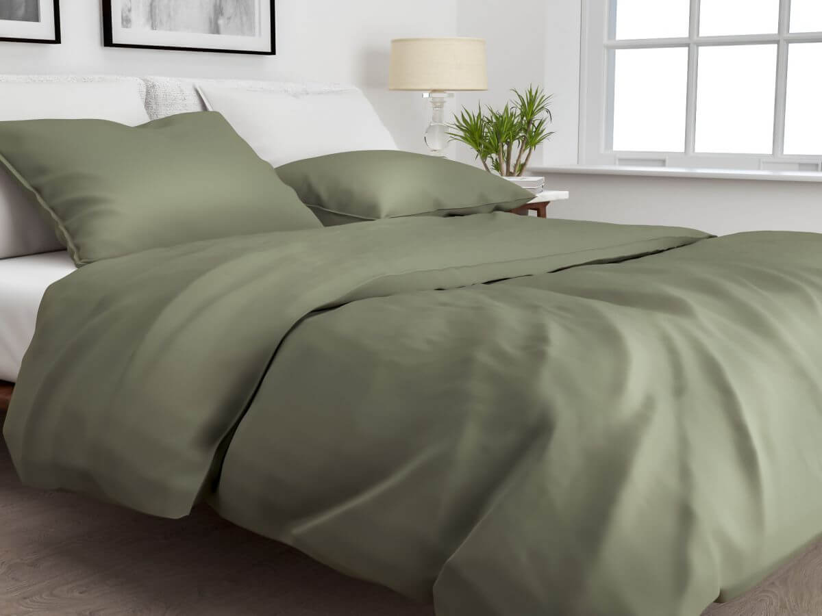 Zo!Home Bettwäsche Satinado Army Green 135 x 200 cm
