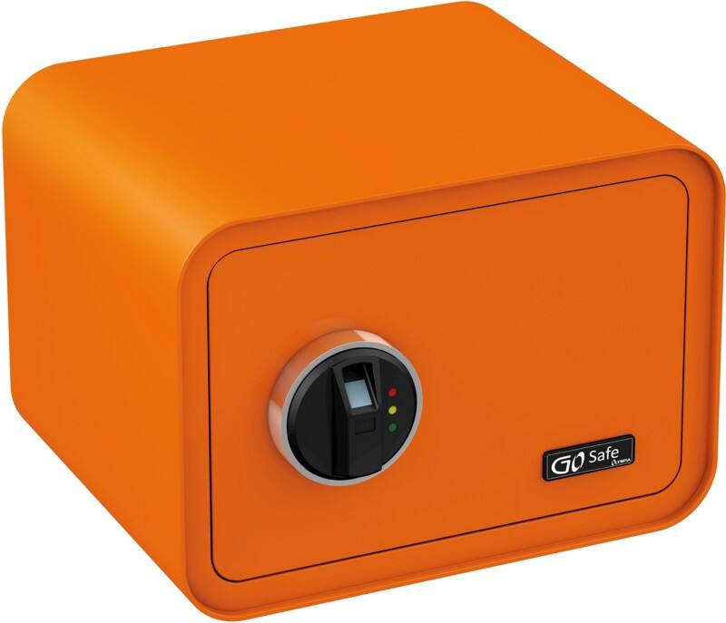 Olympia Einbruchschutztresor GoSafe 100 Orange 260 x 350 x 350 mm Fingerabdruck
