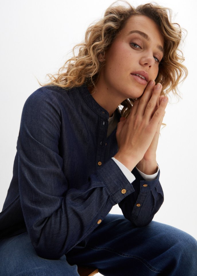 Jeans-Tunikabluse aus Bio-Baumwolle