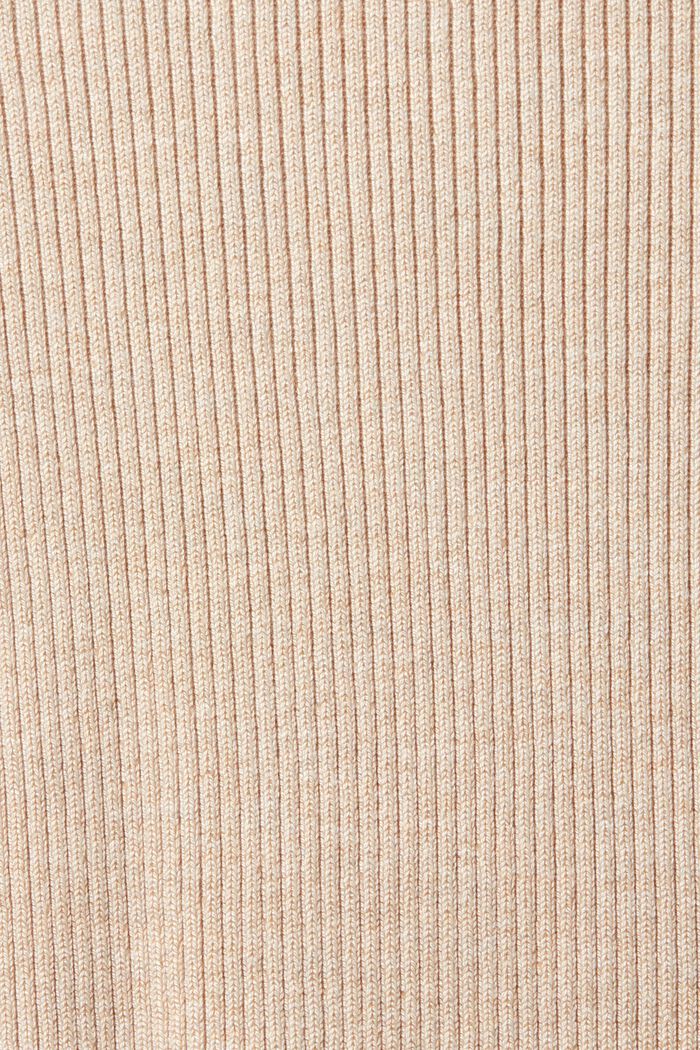 Rippstrick-Pullover mit Stehkragen