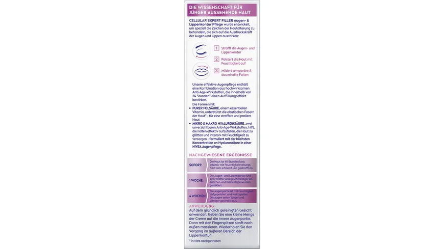 NIVEA Cellular Expert Filler Augen & Lippen Kontur Pflege 15 ml