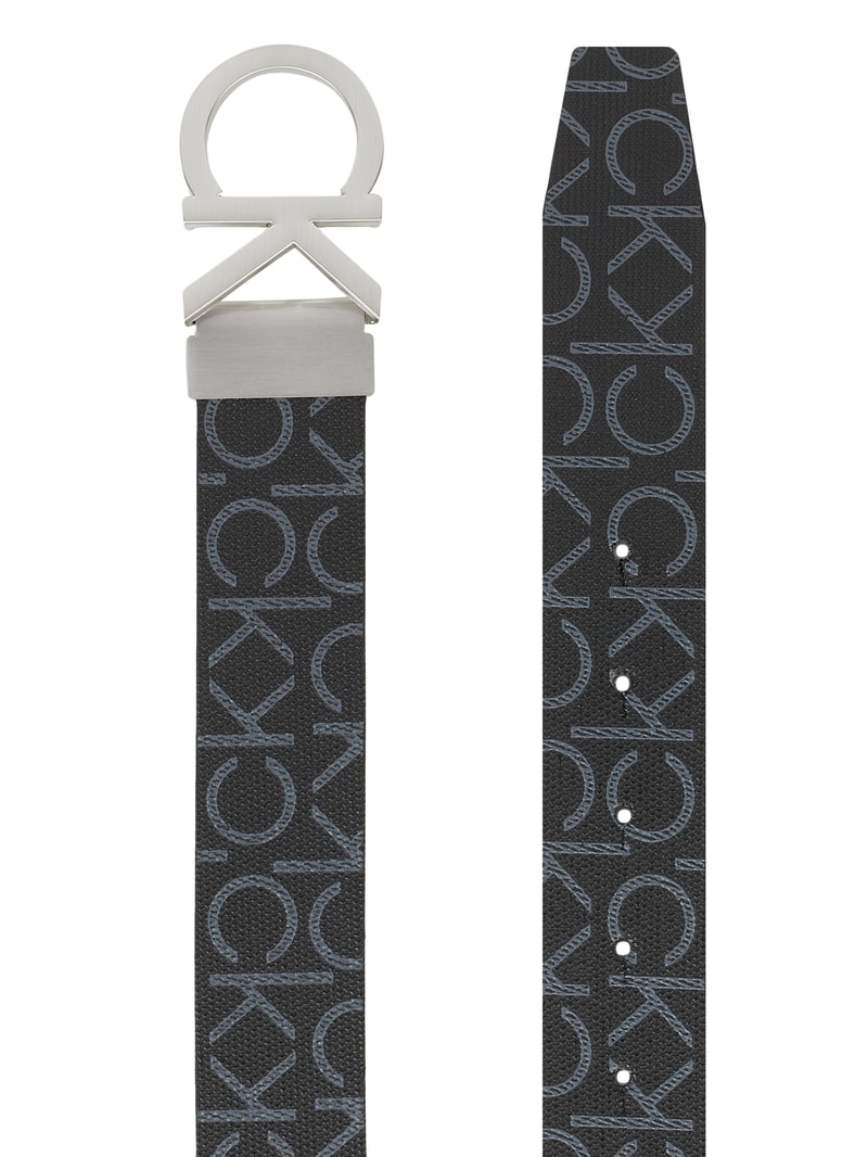 Wendegürtel mit Logo-Muster in schwarz