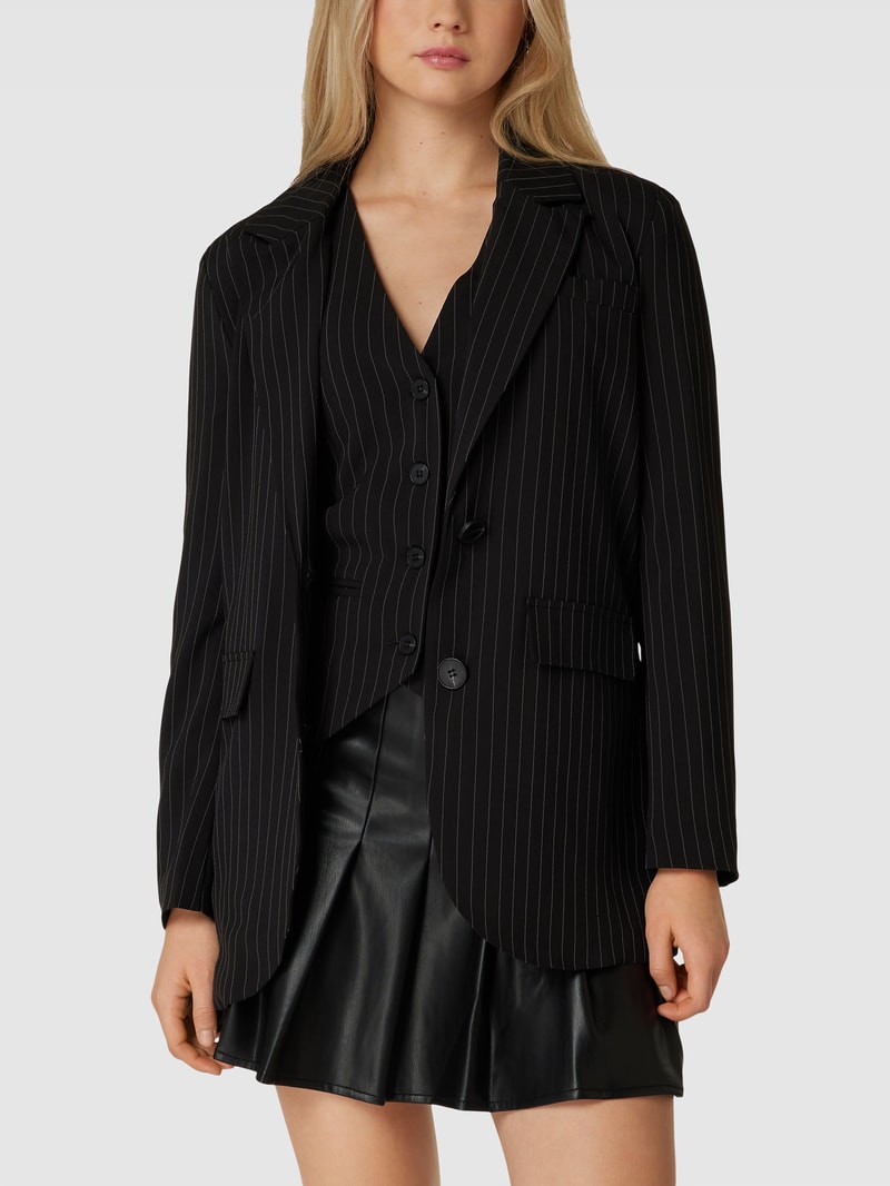 Blazer mit Streifenmuster Modell 'KIYA' in schwarz