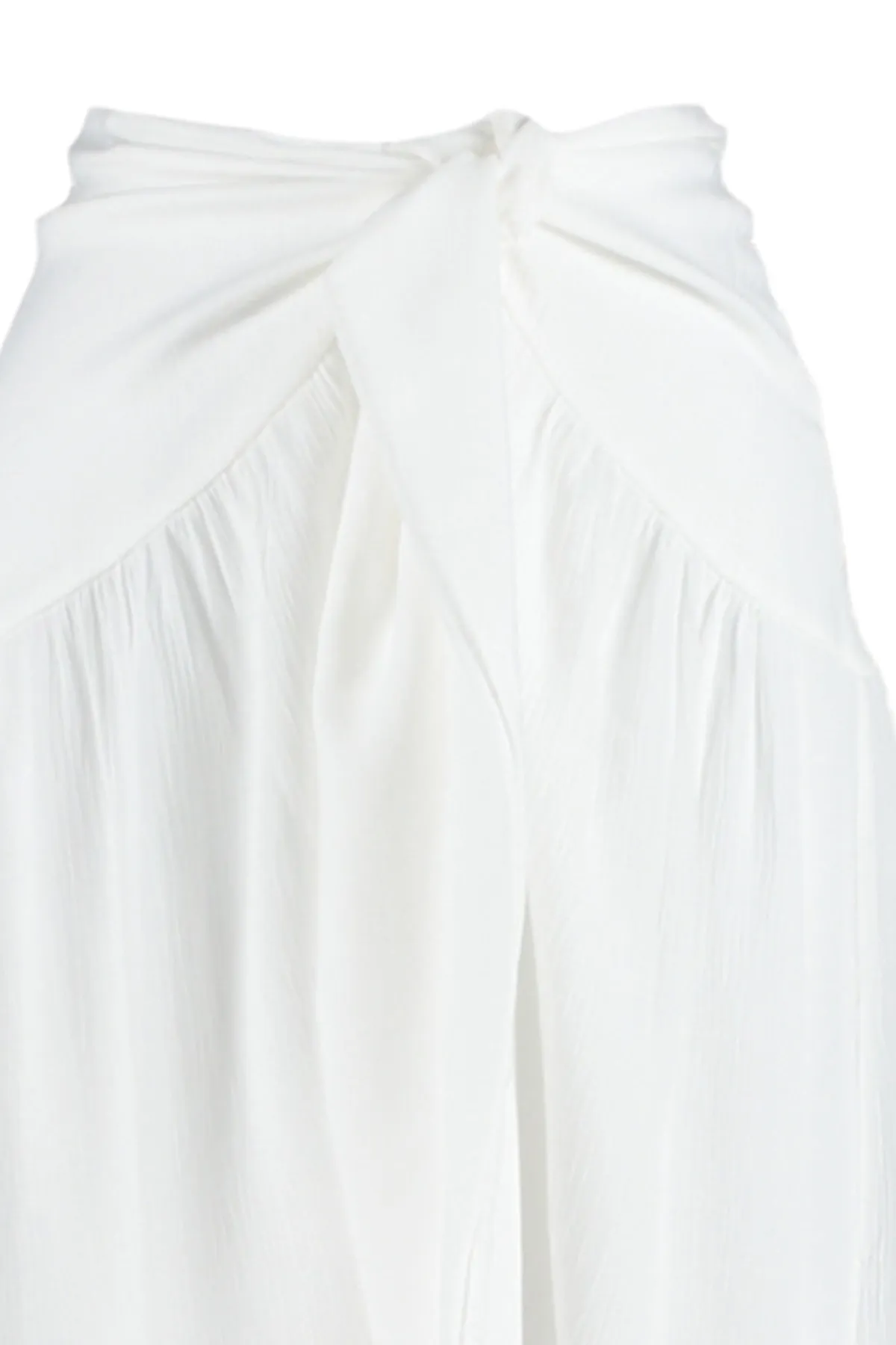 Trendyol Collection  Ecrufarbener gewebter Maxirock zum Binden TBESS20ET0152