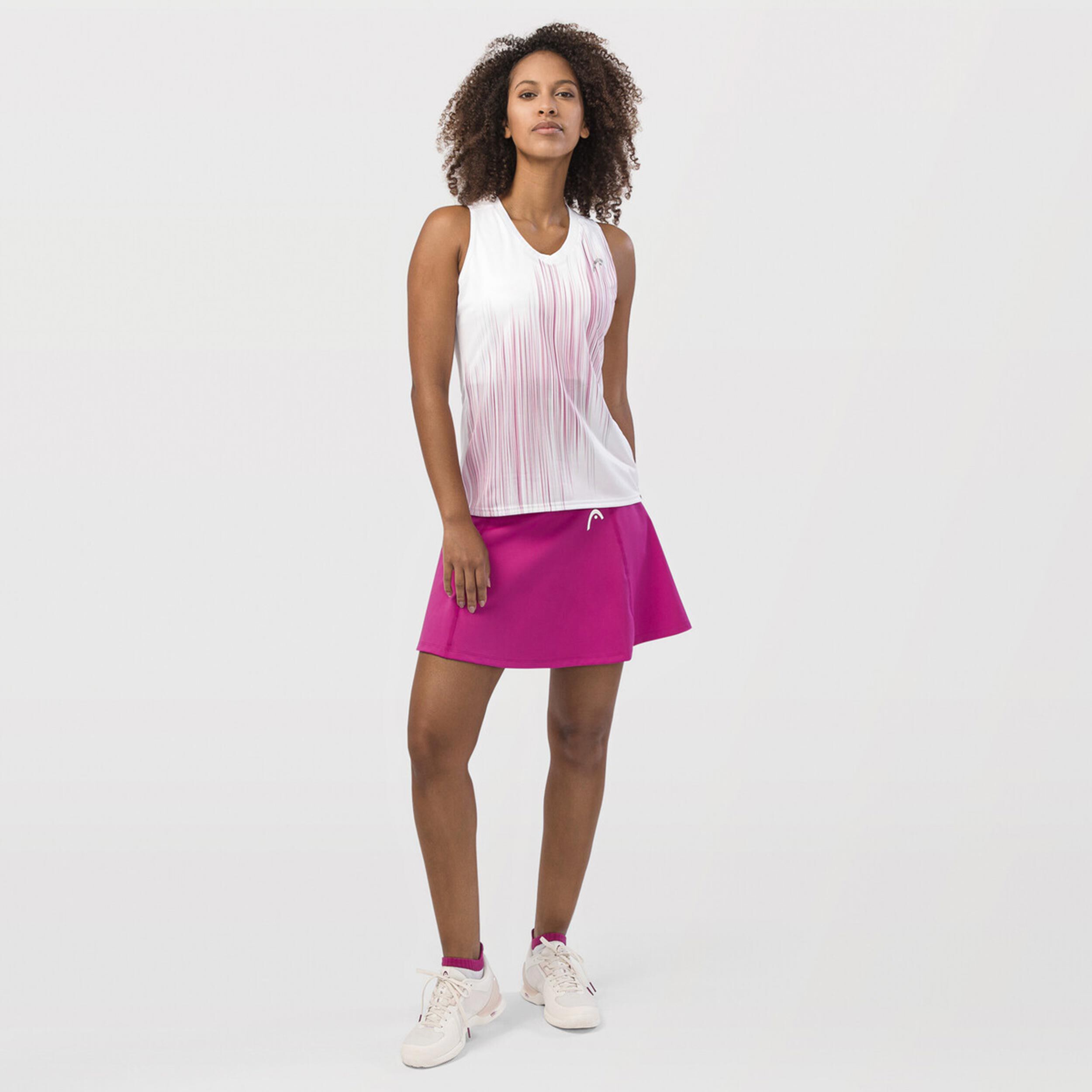 Performance Tank-Top Damen - Weiß, Berry