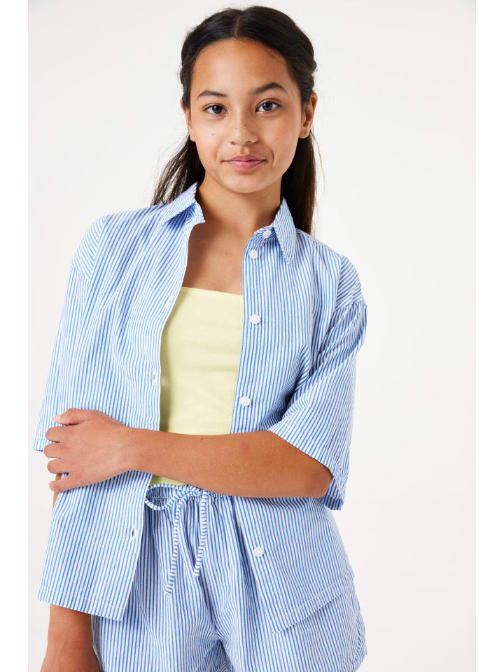 Garcia Sommerbluse mit passendem Haargummi in chambray blue günstig kaufen