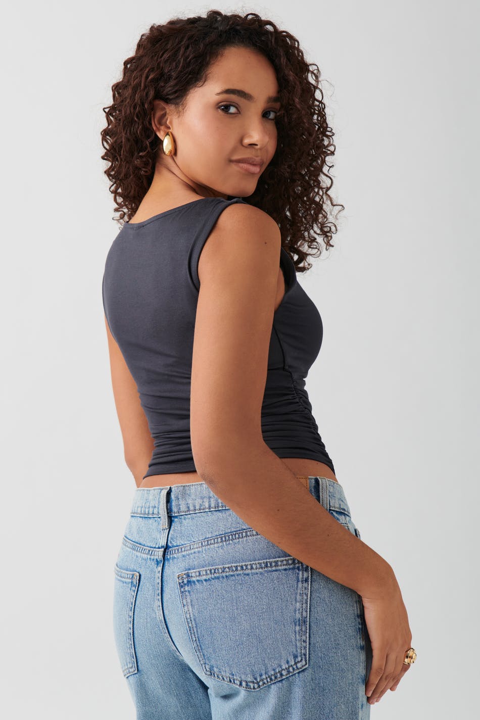 Soft touch boatneck top