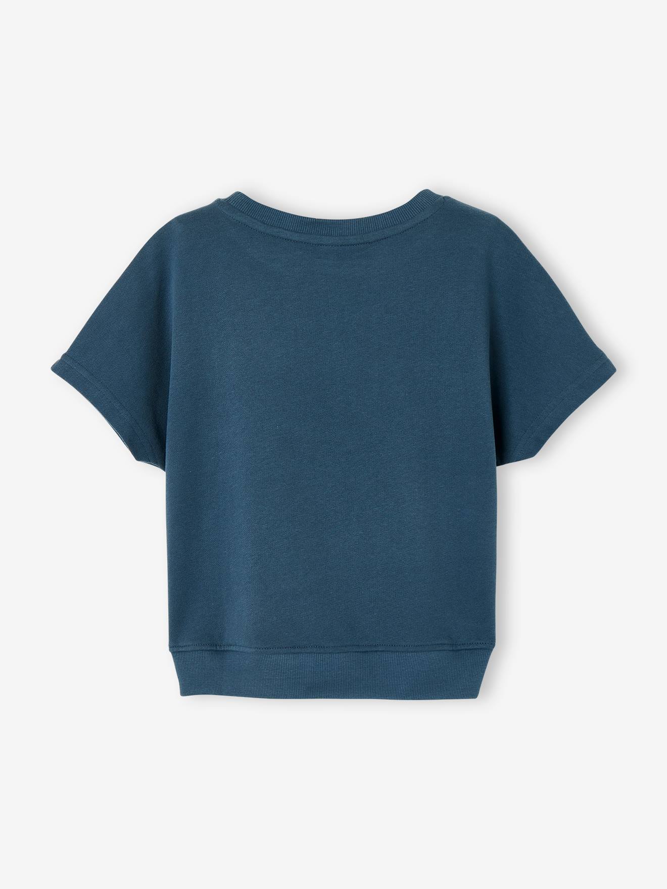 Vertbaudet Jungen Sweatshirt, kurze Ärmel - petrol