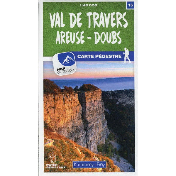 Val-de-Travers / Areuse - Doubs 16 Wanderkarte 1:40 000 matt laminiert - Wanderkarte