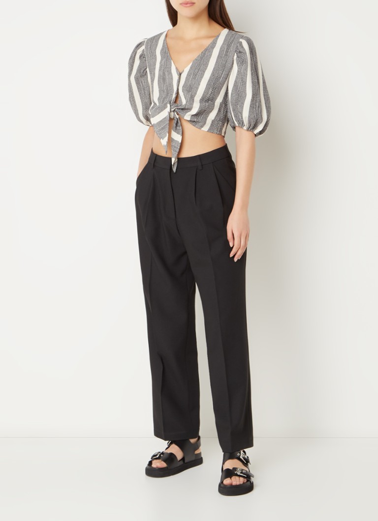Pantaloni elasticizzati a gamba dritta a vita bassa Sessùn Trevor