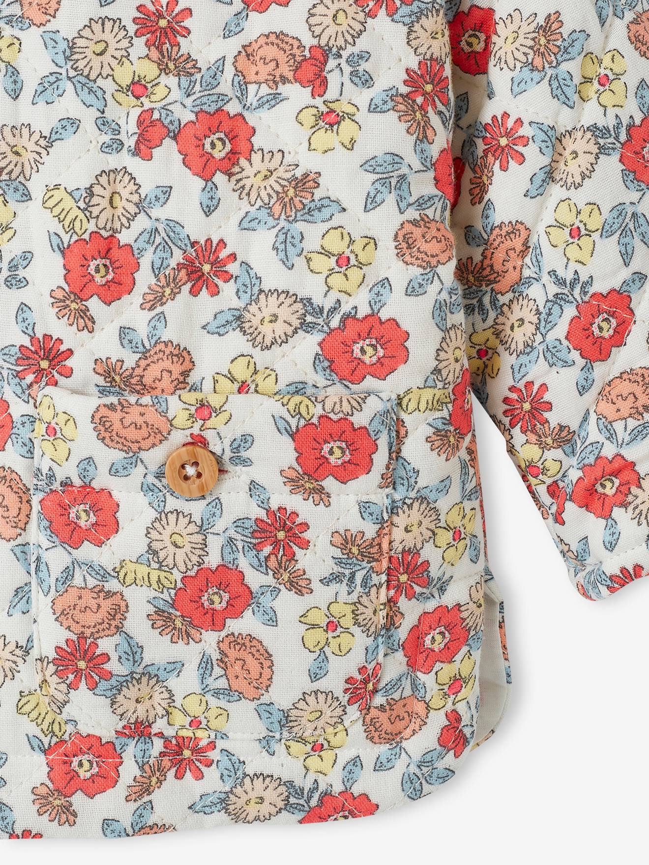 Vertbaudet Baby Musselinjacke mit Recycling-Wattierung - wollweiß