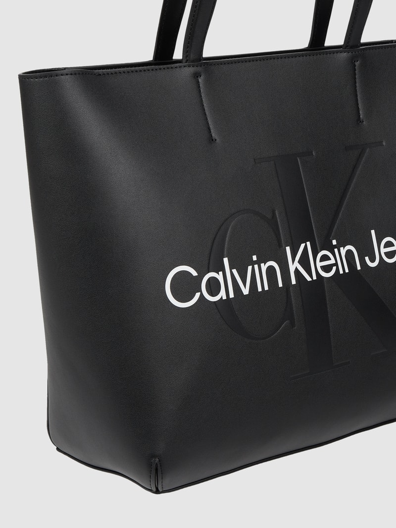 Shopper in Leder-Optik in schwarz