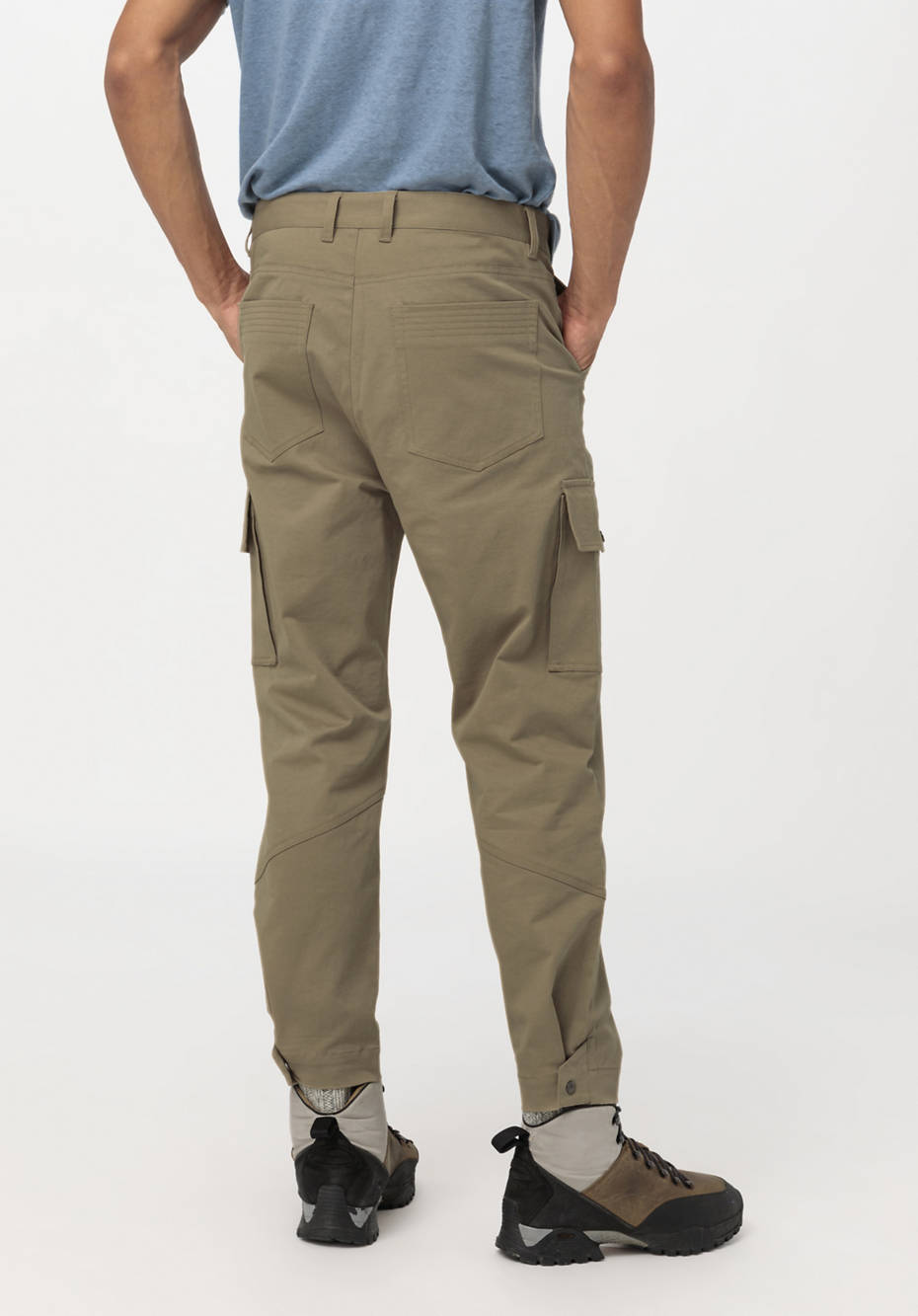 Cropped Cargohose aus Bio-Baumwolle mit Hanf