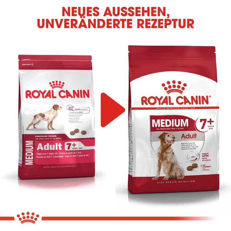 ROYAL CANIN Hundetrockenfutter ROYAL CANIN Medium Adult 7+ 4 kg