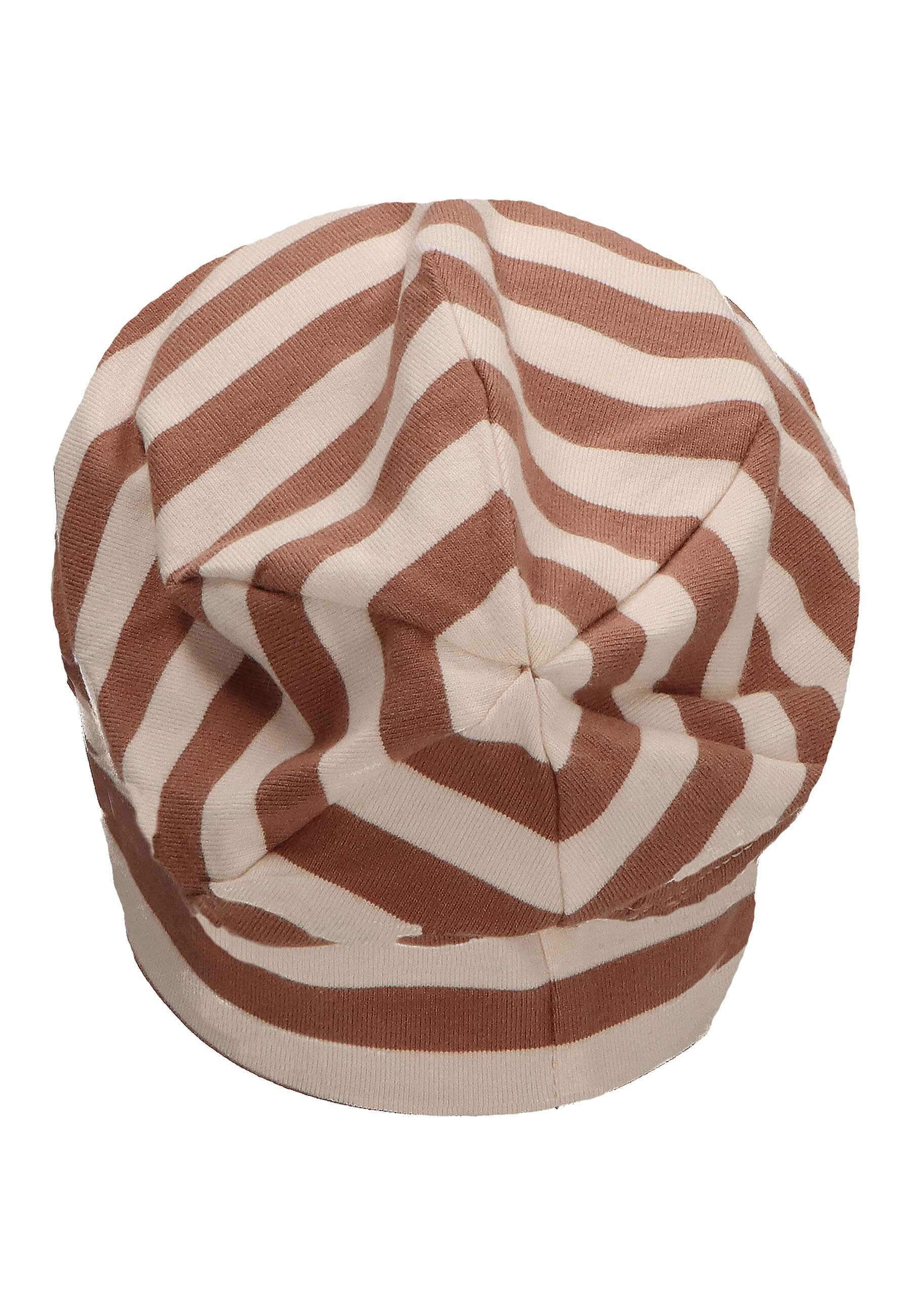 GOTS Slouch-Beanie aus Jersey (Bio) mit Streifen