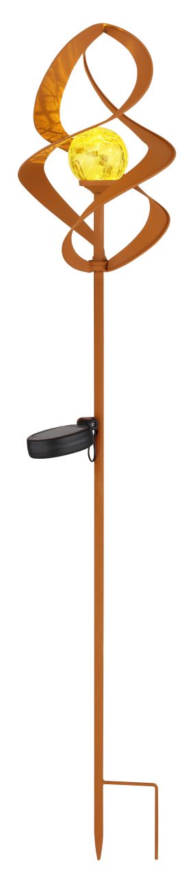 Globo Lighting - SOLARLEUCHTE METALL ROSTFARBEN, 1XLED - Solarleuchte Metall rostfarben, LED