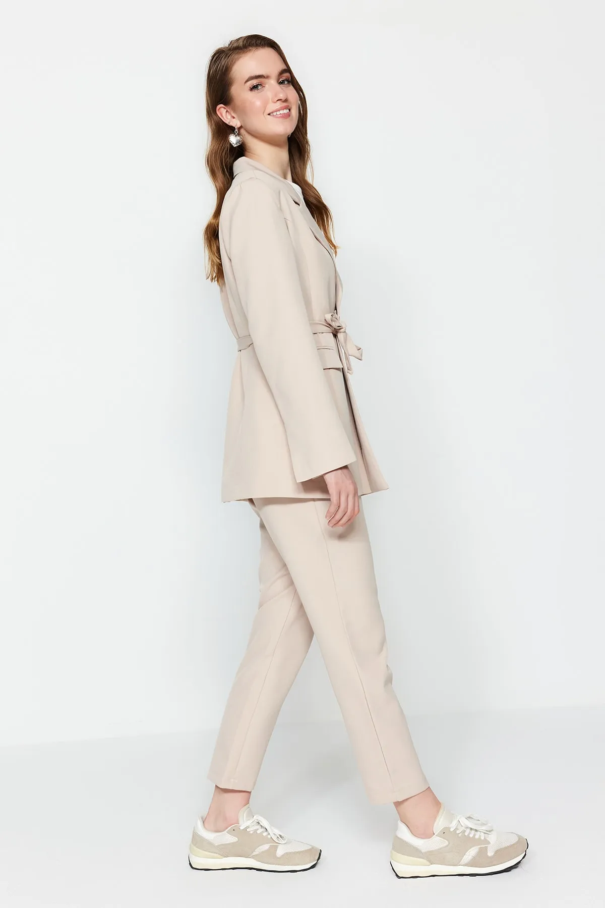 Trendyol Modest  Zweiteiler - Ecru - Slim Fit
