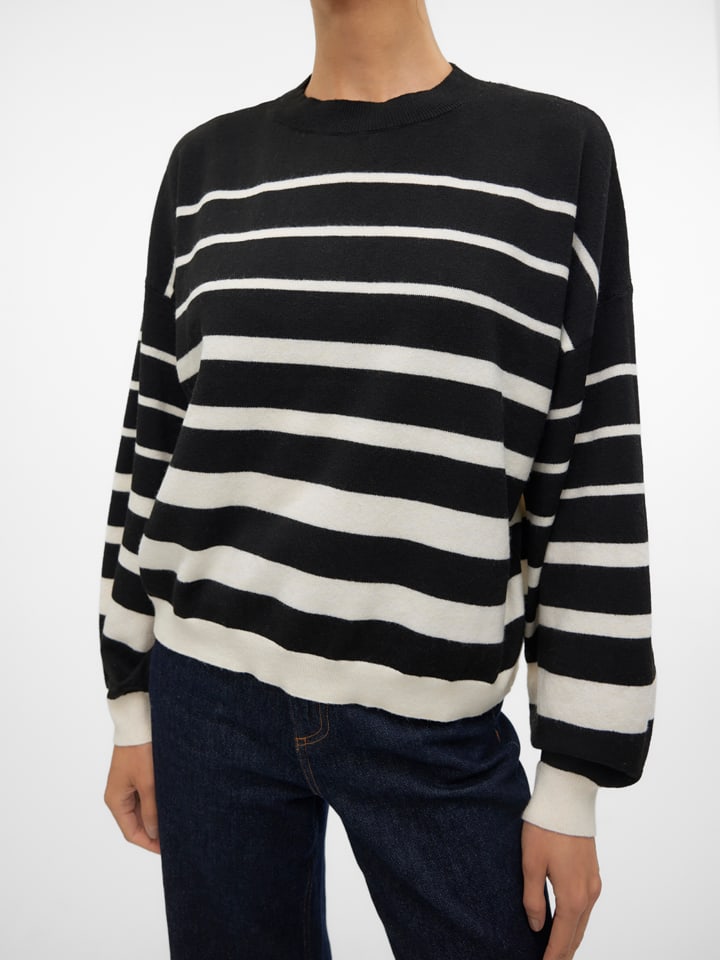 Vero Moda Pullover in Schwarz/ Weiß günstig kaufen