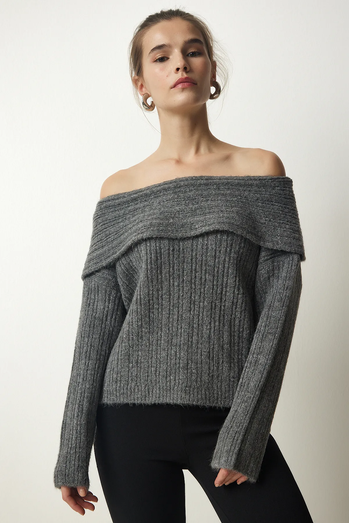 Happiness İstanbul  Pullover - Grau - Regular Fit