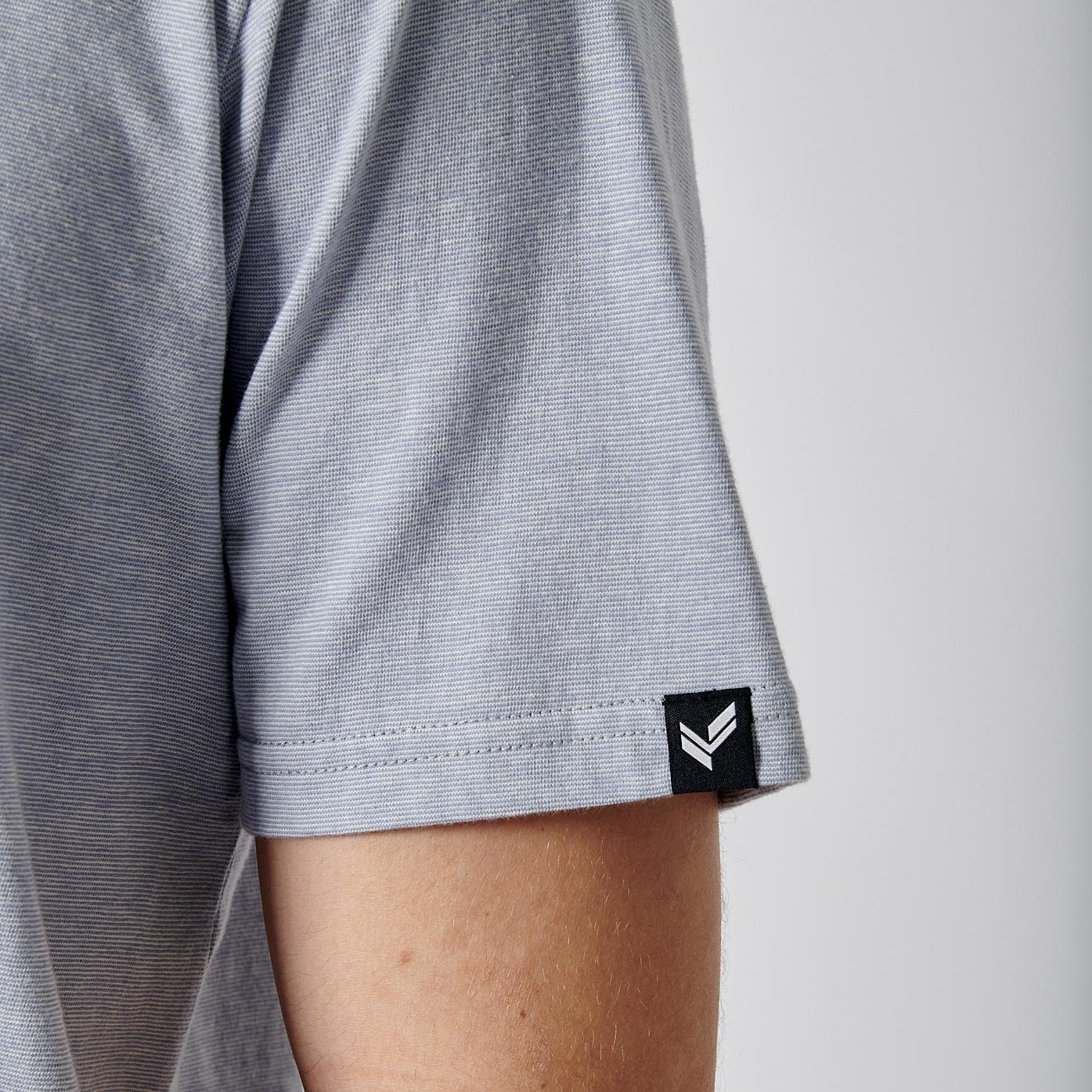 SAVE   T-shirt bleu chiné Homme en 100% coton