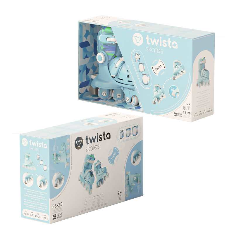 Rollers d’apprentissage Twista skate 24/27 avec set de protection Yvolution